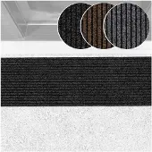 ANRO Deurmat Mischa Zwart 120x40cm – Schoonloopmat Antislip Rubber