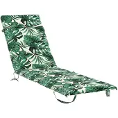 vidaXL Ligstoel Kussen GEMERT 100% Polyester Bladpatroon
