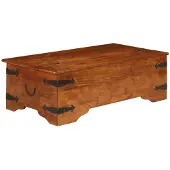 vidaXL Salontafel 110x55x35 cm massief acaciahout met honingafwerking