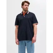 Jack & Jones Plus Size Effen Polo Shirt EU5XL US3XL Blauw