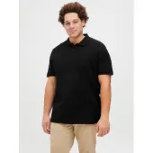 Jack & Jones Plus Size Logo Polo Shirt EU3XL US1XL Zwart