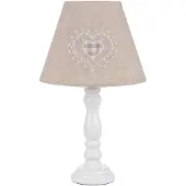 Clayre & Eef tafellamp, wit, hout
