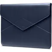 Puccini Leren Laptoptas 13 inch - Navy Blauw