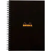 Rhodia Notitieboek - A4 – Spiraal - Hardcover - 90 g Papier – 160 Pagina's – Zwart
