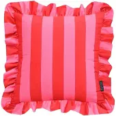 NOVÉE Sierkussen ruffles stripe / | 45x45 cm | katoen/polyester