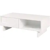 En.casa Salontafel Katanshumn met lade open vakken 110x55x39 cm wit []