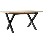 vidaXL Salontafel X-frame 80x50x40,5 cm grenenhout en staal
