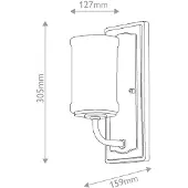 Kichler Wandlamp Vetivene, chroom / zilver, Badkamer, metaal, wandlamp