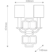 HINKLEY Wandlamp Sabina, dimbaar, zwart, Woon-/ Eetkamer, metaal, Modern, wandlamp