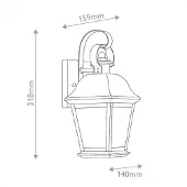 Kichler Wandlamp buiten Mount Vernon, dimbaar, zwart, Aluminium, Wandlamp buiten
