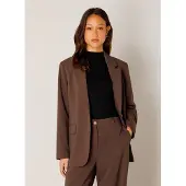 Base Level regular blazer donkerbruin female | Maat: 48