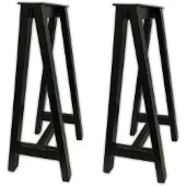 Boss & Wessing Vloerschagen Metaal 2 stuks 40x30x74 cm Zwart