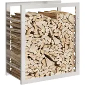 vidaXL Haardhoutrek 50x28x56 cm roestvrij staal