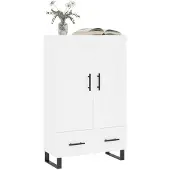 vidaXL Hoge kast 69,5x31x115 cm bewerkt hout wit