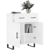 vidaXL Dressoir 69,5x34x90 cm bewerkt hout wit