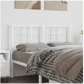vidaXL Vervangend hoofdbord 120 cm metaal wit