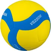 MIKASA - "VS220W" Volleybal, 18 panelen, PP822 (5) (Blauw/Geel)