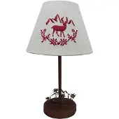 Clayre & Eef tafellamp, bruin, hout