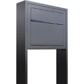 Famanu – Staande brievenbus Elegance Stand in antraciet, modern design voor postontvangst