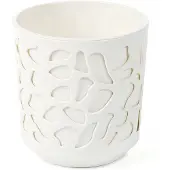 Lamela Moderne Ronde Plantenbak 30cm Crème/Taupe - Binnen & Buiten