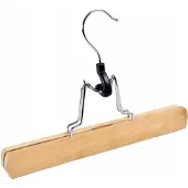 Gockowiak 2x Houten Broekenhanger met Clips - Natuurlijk Hout