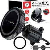 Alogy Magnetische Telefoonhouder Auto - MagSafe, Dashboard & Ventilatie