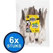 Voskes 6x Konijnenoren met Vacht - Hondensnack - 200g