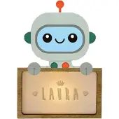 Vintiun Robot lamp - - Duurzaam hout - Kinderen & Baby's