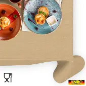 ANRO Tafelkleed Effen linnenlook Beige 140x100cm Rechte rand Afwasbaar Waterafstotend