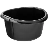 Altom Design Keukenkom/Waskom 10L Zwart Plastic - Diep & Stevig
