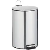 Famanu – Pedaalemmer van 12 liter van rvs met binnenemmer, softclose, zilver