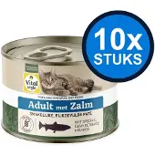 VITALstyle 10x Adult met Zalm - Kattenvoer Natvoer Blik - 200g