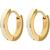 Ixxxi Oorringen Hoops Line Warm Grey Goud