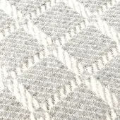 ANRO Plaid Tania Lichtgrijs 130x160cm – Woondeken Bankdeken Katoenmix Met Franjes Sprei Woonkamer
