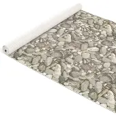 ANRO Badmat Stenen Wit 130x350cm Antislip Douchemat Afwasbaar Sneldrogend