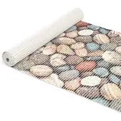 ANRO Badmat Stenen Wit 65x240cm Antislip Douchemat Afwasbaar Sneldrogend