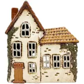 Clayre & Eef Waxinelichthouder Huis Beige Keramiek