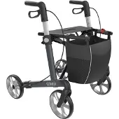 Rehasense Server Lichtgewicht Rollator - 4 Wielen - Inklapbaar - Antraciet