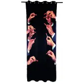 Seletti Toiletpaper Gordijn Lipsticks Black