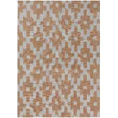Ferm Living Theedoek Ikat Mist Blue/Terracotta - 70 x 50 cm