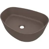 Arcqua Rocker Opbouw Waskom Organisch R 50x37x13 cm Mat Mokka