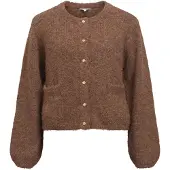 Object Gebreid vest 'OBJSaggia' bruin