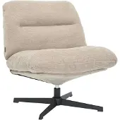 Livin24 Fauteuil Sara draaibaar velvet beige
