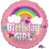 Delights Direct Folieballon ‘Birthday Girl’’ Roze Goud - 46 centimeter
