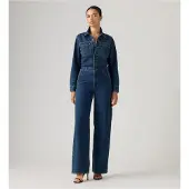 Levi's Dames Heritage jumpsuit medium blauw (L), Casual, Katoen, Denim, Lange mouwen 0088J-0000