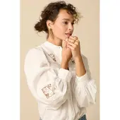 Sissy-Boy Witte blouse met embroidery | Maat: M