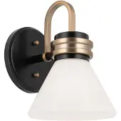 Kichler LED Wandlamp Farum | 1X E27 Max 3W | Black with Champagne Bronze