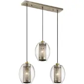 Kichler LED Hanglamp Asher II | 3X E27 Max 60W | Dimbaar | Antique Pewter