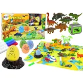 Leantoys DIY creatieve set dinosauruseieren om transporter te schilderen
