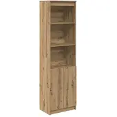 vidaXL Hoge kast 50x35x180 cm bewerkt hout artisanaal eikenkleur